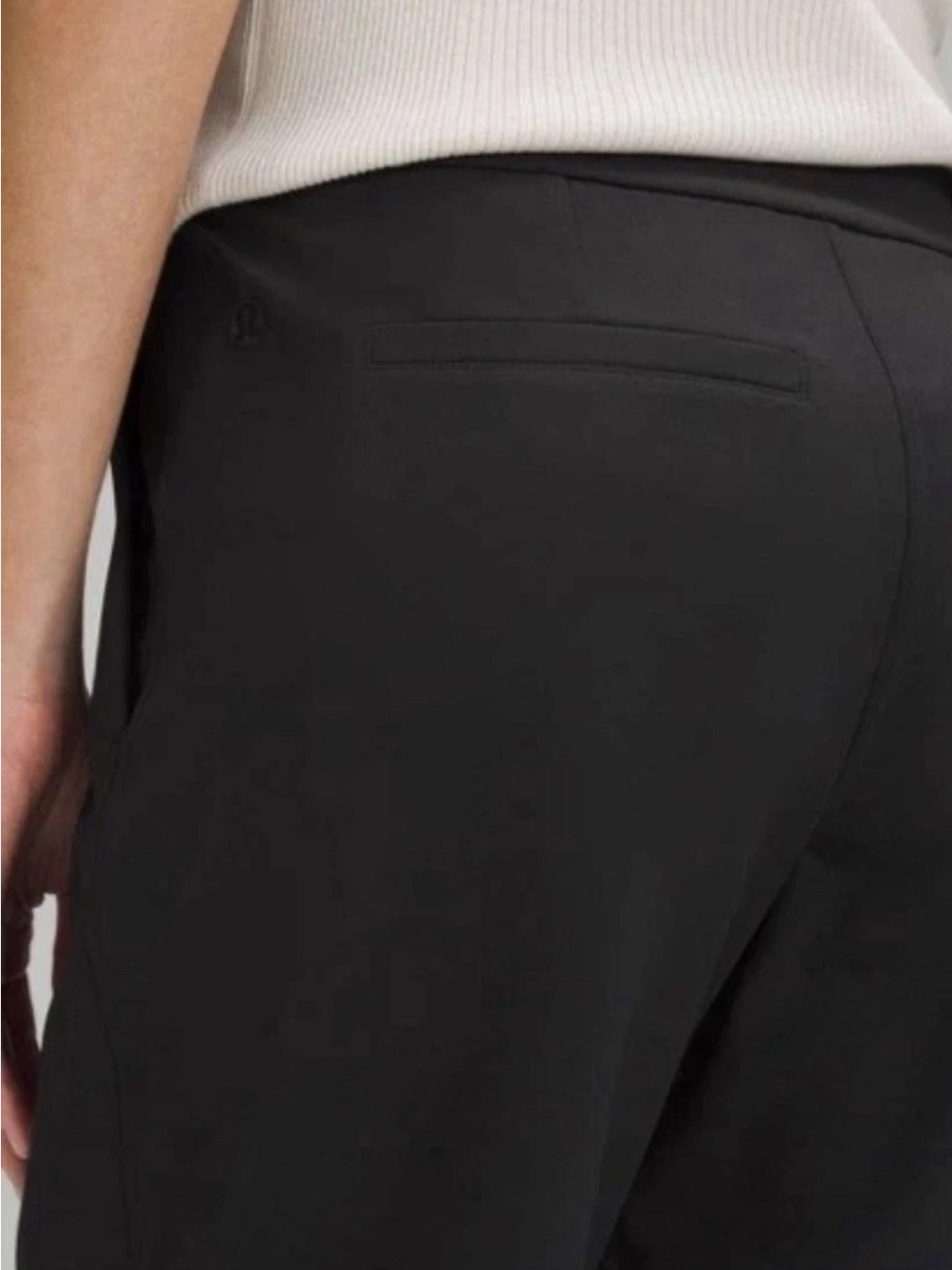 Black High-Waist Ponte Trousers